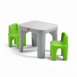 :   2  Step 2 MIGHTY MY SIZE TABLE&CHAIRS 50x35x35/48x64x64 